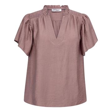 Co' Couture - Hera SS Frill Top - Old Rose 