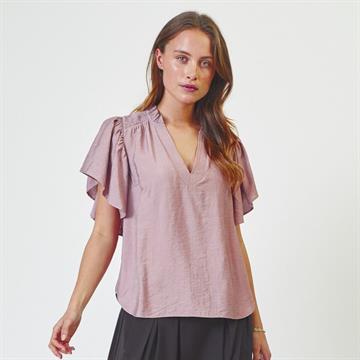 Co\' Couture - Hera SS Frill Top - Old Rose 