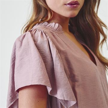 Co\' Couture - Hera SS Frill Top - Old Rose 