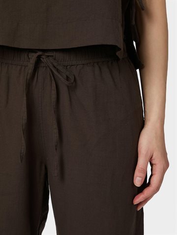 Neo Noir - Sonar Linen Pants - Dark Brown