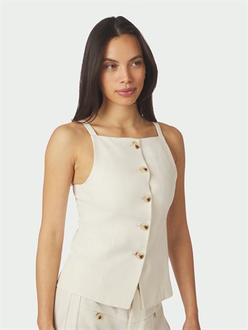 Neo Noir - Kylie Structure Waistcoat - Off White