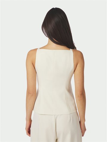 Neo Noir - Kylie Structure Waistcoat - Off White
