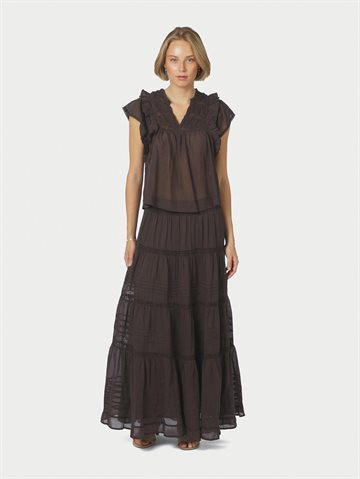 Neo Noir - Felicia Voile Skirt - Dark Brown