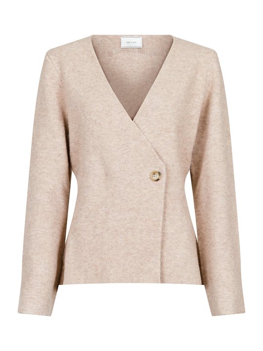 Neo Noir - Marie Louise Knit Cardigan - Sand Melange