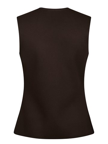 Neo Noir - Sway Smooth Knit Waistcoat - Dark Brown