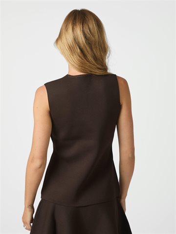 Neo Noir - Sway Smooth Knit Waistcoat - Dark Brown