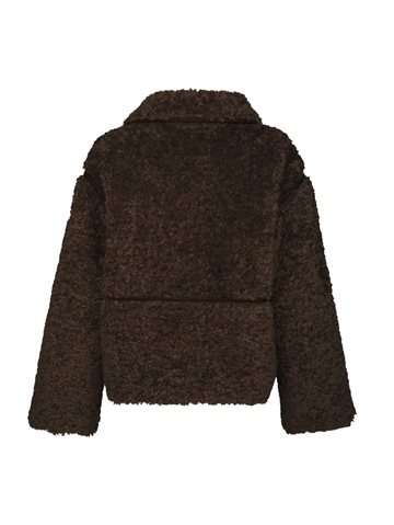 Neo Noir - Castor Faux Fur Jacket - Dark Brown
