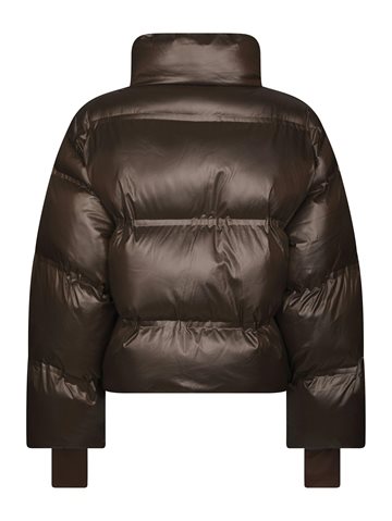 Neo Noir - Rhea Shiny Puffer Jacket - Chocolate Brown