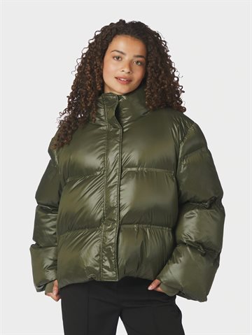 Neo Noir - Rhea Shiny Puffer Jacket - Olive