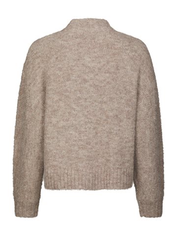 Neo Noir - Taura Fluffy Knit Cardigan - Beige Melange