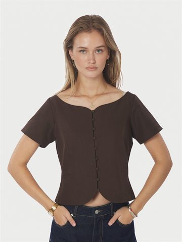 Neo Noir - Tango Structure Top - Dark Brown