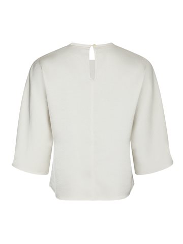 Neo Noir - Liora Heavy Sateen Blouse - Pearl