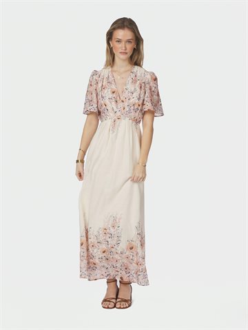 Neo Noir - Serna Flower Print Dress - Burned Powder