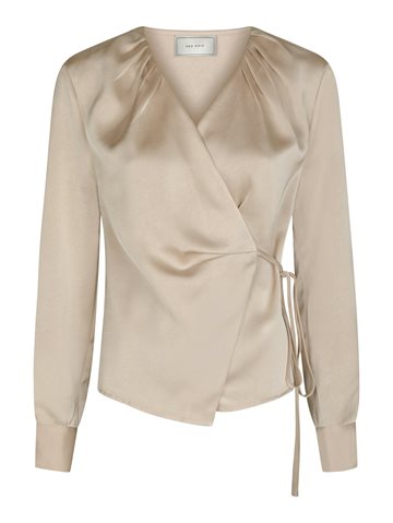 Neo Noir - Caprina Heavy Sateen Blouse - Champagne