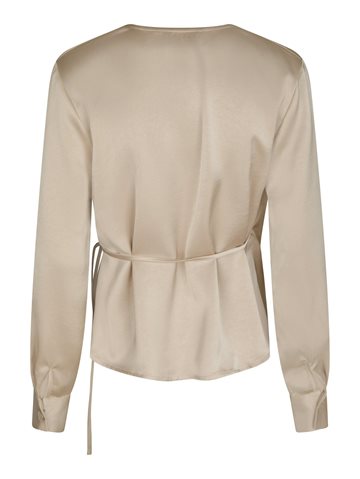 Neo Noir - Caprina Heavy Sateen Blouse - Champagne