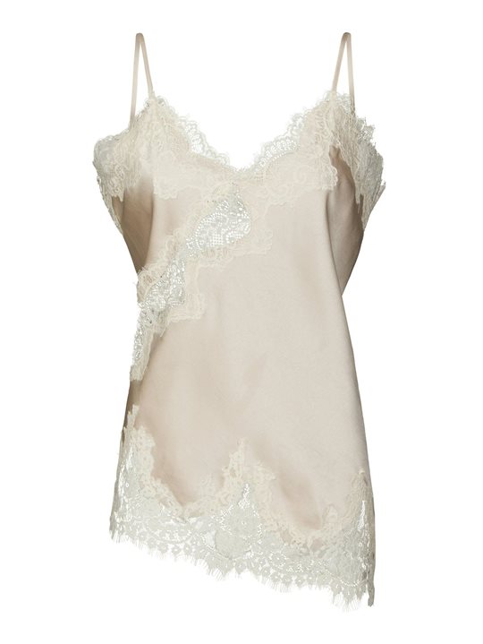 FORUDBESTILLING (MIDT MAJ) Neo Noir - Viole Lace Top - Champagne