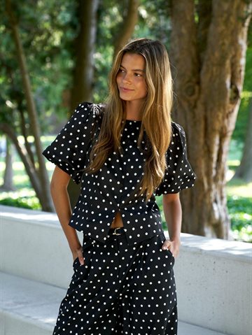 Neo Noir - Anela Dot Blouse - Black