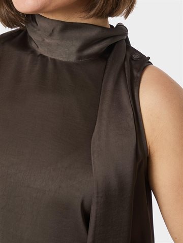 Neo Noir - Lorenz Lace Top - Dark Brown