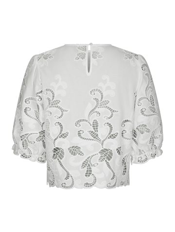 Neo Noir - Fia Embroidery Blouse - White