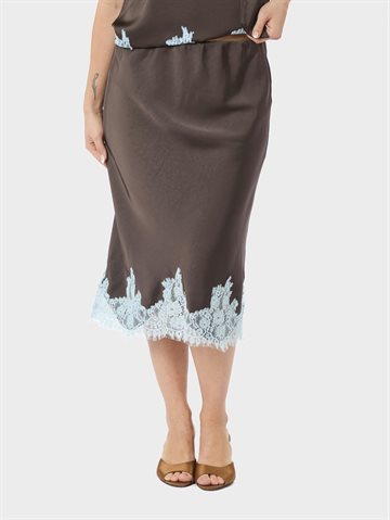 Neo Noir - Naira Lace Skirt - Dark Brown