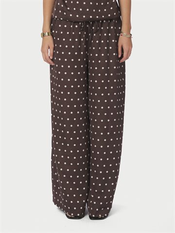 Neo Noir - Sebba Big Dot Pants - Dark Brown