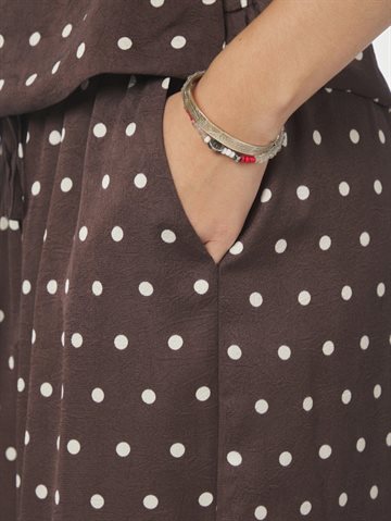 Neo Noir - Sebba Big Dot Pants - Dark Brown