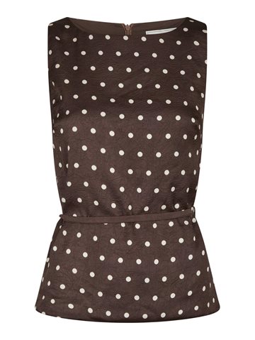 Neo Noir - Nassa Big Dot Top - Dark Brown 