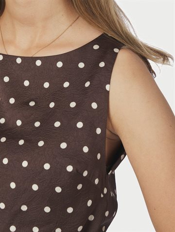 Neo Noir - Nassa Big Dot Top - Dark Brown 