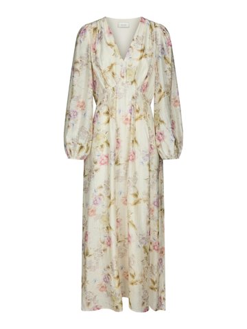 Neo Noir - Silfi Vintage Flower Dress - Off White