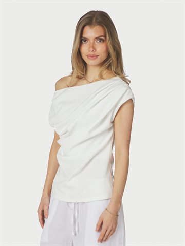 Neo Noir - Mabelle Drapy Top - White