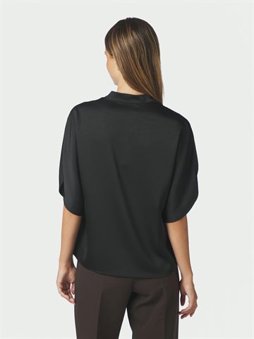 Neo Noir - Anelie Heavy Sateen Blouse - Black