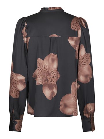 Neo Noir - Massima Misty Orchid Blouse - Midnight Blue
