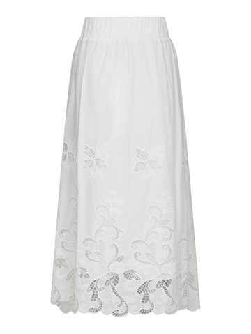 Neo Noir - Yara Long Emb Skirt - White