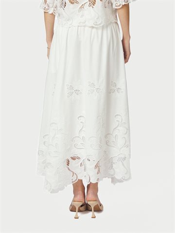 Neo Noir - Yara Long Emb Skirt - White