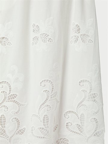 Neo Noir - Yara Long Emb Skirt - White