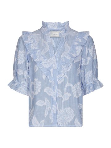 Neo Noir - Manet Jacquard Blouse - Light Blue