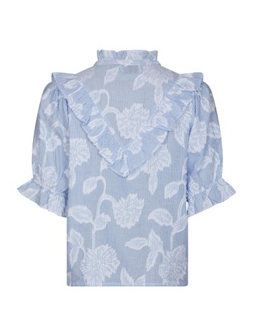 Neo Noir - Manet Jacquard Blouse - Light Blue