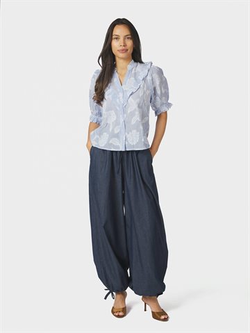Neo Noir - Manet Jacquard Blouse - Light Blue