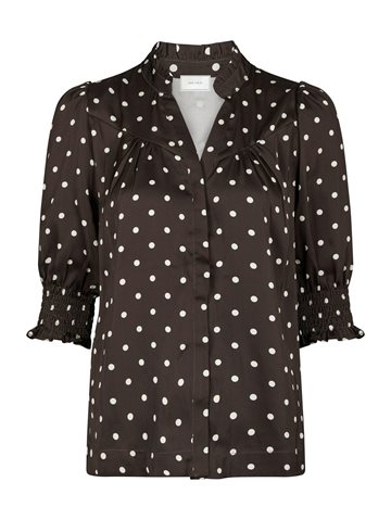 Neo Noir - Diana Dot Blouse - Dark Brown