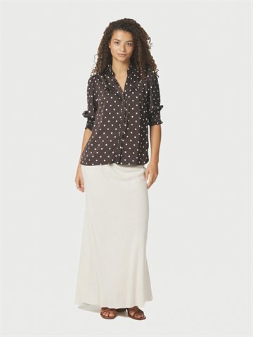 Neo Noir - Diana Dot Blouse - Dark Brown