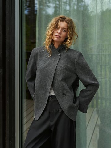 Neo Noir - Nerine Structure Twill Blazer - Antracit