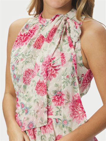 Neo Noir - Marli Big Flower Dress - Creme