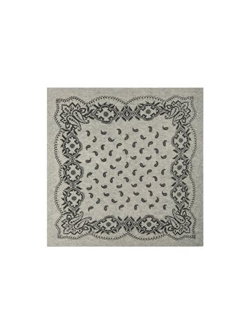 Neo Noir -Adelina Paisley Knit Scarf - Grey Melange
