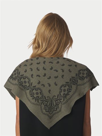 Neo Noir - Adelina Paisley Knit Scarf - Army