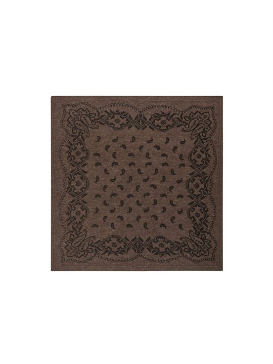 Neo Noir -Adelina Paisley Knit Scarf - Brown