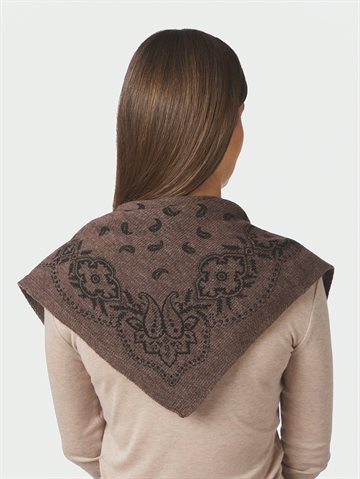 Neo Noir -Adelina Paisley Knit Scarf - Brown