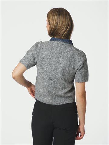 Neo Noir - Amoria Knit Cardigan - Grey Melange