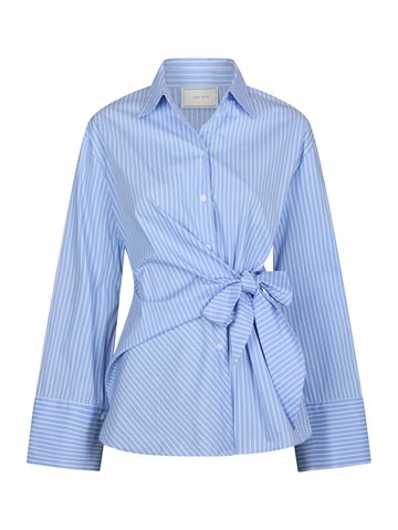 Neo Noir - Helisa Stripe Shirt - Light Blue