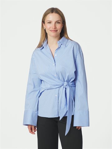 Neo Noir - Helisa Stripe Shirt - Light Blue