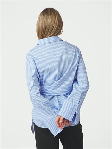 Neo Noir - Helisa Stripe Shirt - Light Blue